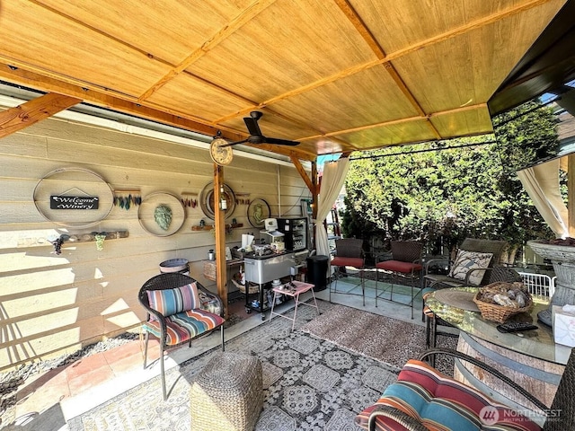 view of patio with outdoor lounge area