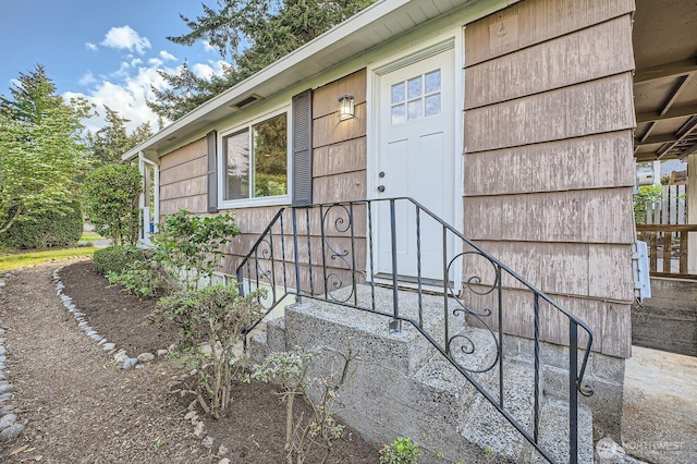 view of exterior entry