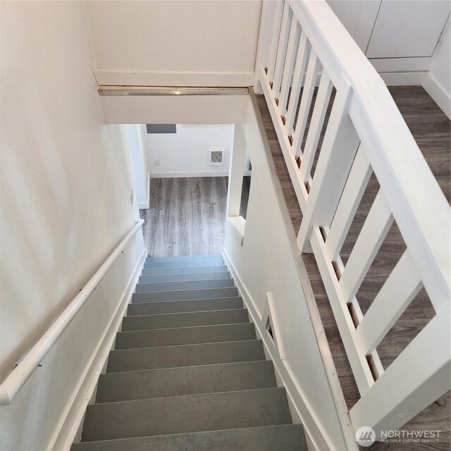 705 E 54th St, Tacoma, WA 98404 - stairway with wood finished floors