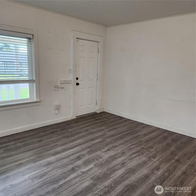 705 E 54th St, Tacoma, WA 98404 - unfurnished room with dark wood-type flooring and baseboards