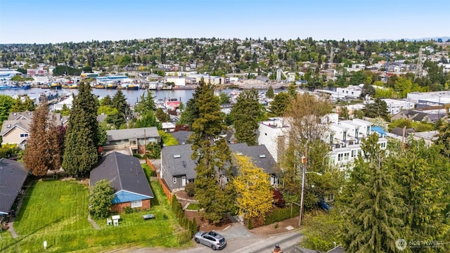 716 W Argand St Unit C, Seattle, WA 98119 - aerial perspective of suburban area with a large body of water
