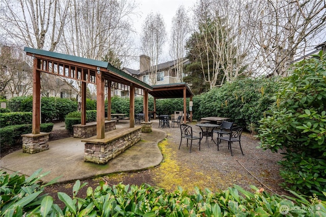 12303 Harbour Pointe Blvd Unit U202, Mukilteo, WA 98275 - view of patio featuring a gazebo