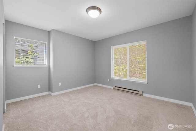 12303 Harbour Pointe Blvd Unit U202, Mukilteo, WA 98275 - carpeted spare room with a baseboard heating unit and baseboards