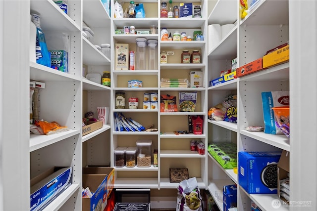 view of pantry