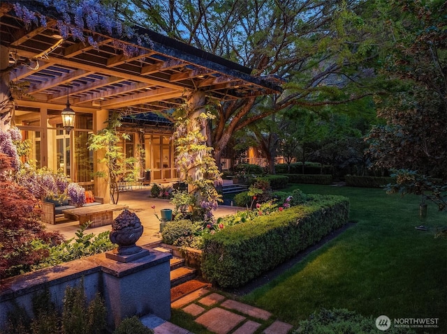 107 NW Highland Dr, Seattle, WA 98177 - view of patio / terrace featuring a pergola