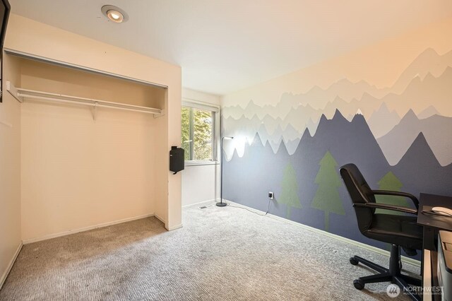 1851 58th St NE, Tacoma, WA 98422 - home office with carpet and baseboards