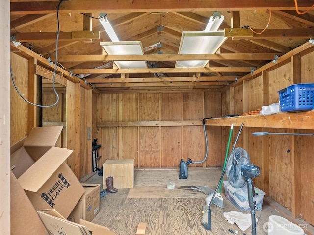 view of storage area