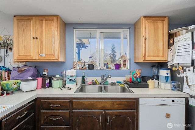18246 Cinnamon Ln SW, Rochester, WA 98579 - kitchen featuring dishwasher, a sink, and light countertops