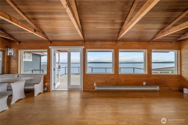 3312 SW 172nd St, Burien, WA 98166 - unfurnished sunroom with a baseboard radiator and healthy amount of natural light