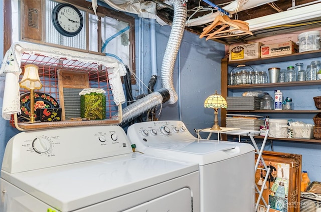 laundry area with washer and dryer