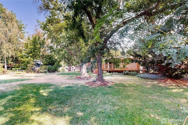 2022 Scarpelli Dr, Walla Walla, WA 99362 - view of green lawn with a deck