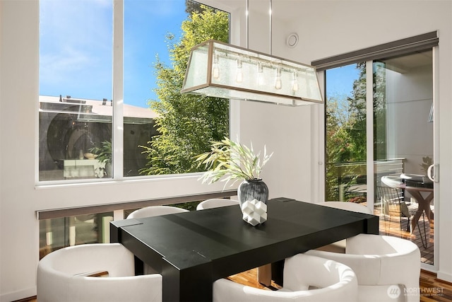 view of dining space