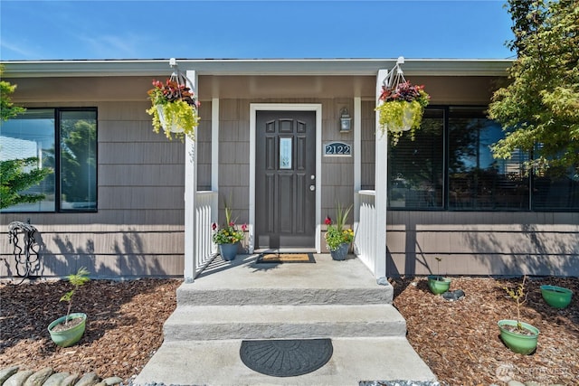 view of exterior entry