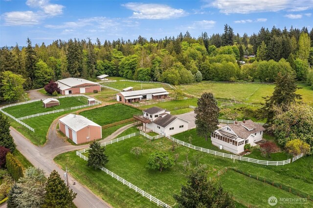 25443 Pioneer Way NW, Poulsbo, WA 98370 - aerial view of property and surrounding area featuring a forest