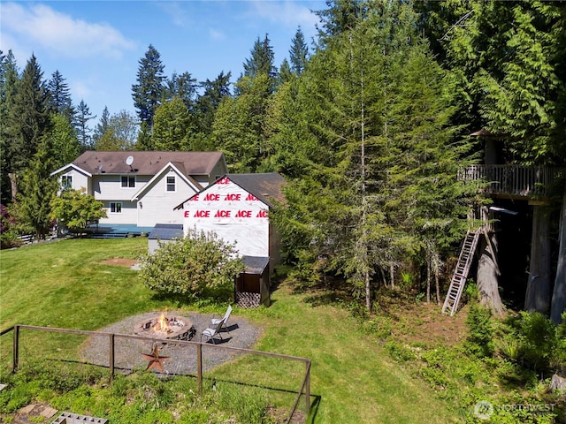 view from above of property