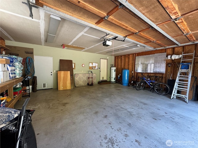 70 Cedar Hill Ln, Sequim, WA 98382 - garage featuring a garage door opener and secured water heater