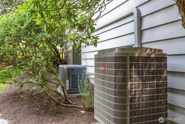 exterior view of central AC and a power unit
