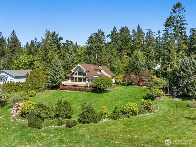 565 Olympic View Ln, Camano Island, WA 98282 - view of subject property featuring a heavily wooded area
