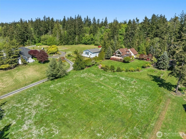 565 Olympic View Ln, Camano Island, WA 98282 - view from above of property with a heavily wooded area