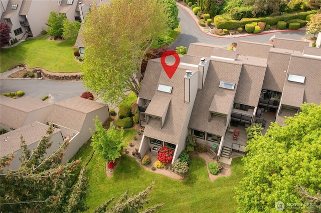 bird's eye view featuring a residential view