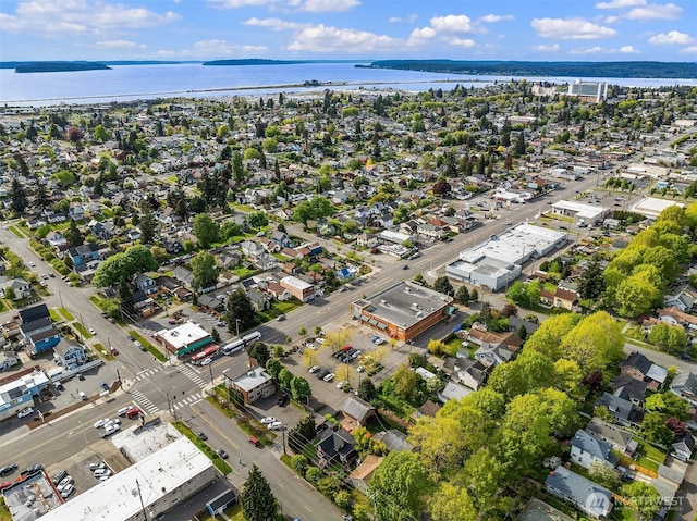 drone / aerial view of a nearby body of water