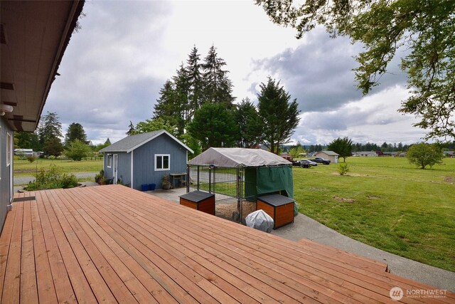 20005 Carper Rd SW, Rochester, WA 98579 - wooden deck with a yard and an outbuilding