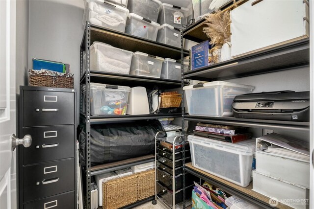 view of storage room