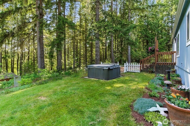 17913 51st St NW, Vaughn, WA 98394 - view of yard with a hot tub
