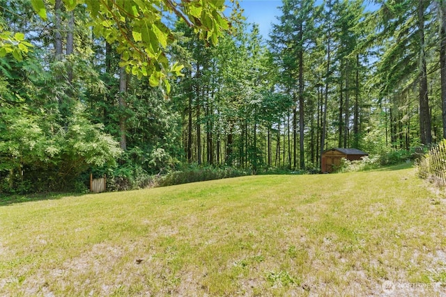 17913 51st St NW, Vaughn, WA 98394 - view of grassy yard with a wooded view