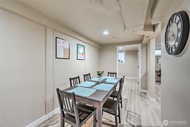 1934 NE Northgate Way, Seattle, WA 98125 - dining area featuring light wood finished floors, baseboards, and recessed lighting
