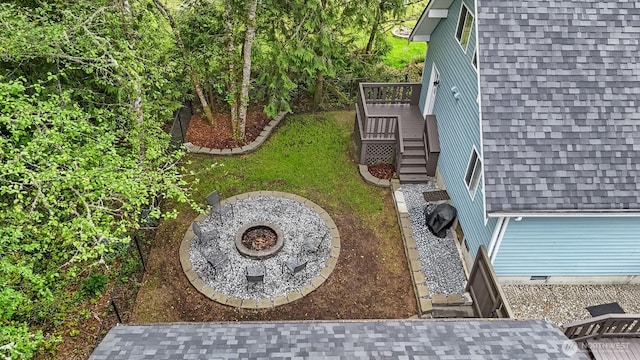 473 Mt Olympus Ave SE, Ocean Shores, WA 98569 - view of yard featuring a wooden deck