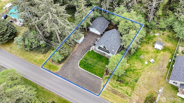 473 Mt Olympus Ave SE, Ocean Shores, WA 98569 - aerial overview of property's location featuring property parcel outlined