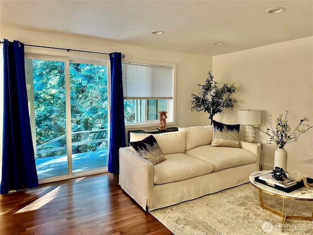 11054 NE 33rd Pl Unit B1, Bellevue, WA 98004 - living room with wood finished floors and recessed lighting