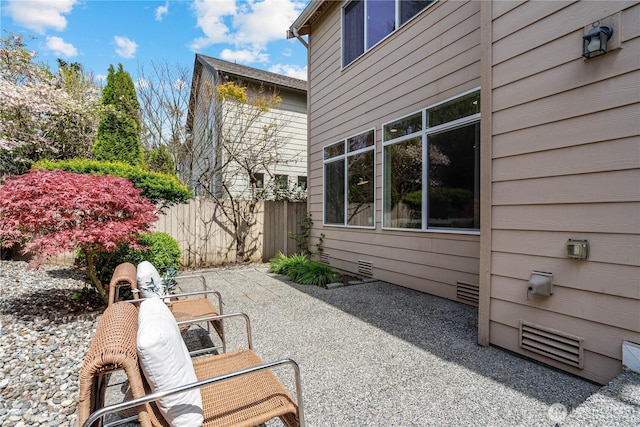 view of patio / terrace with fence