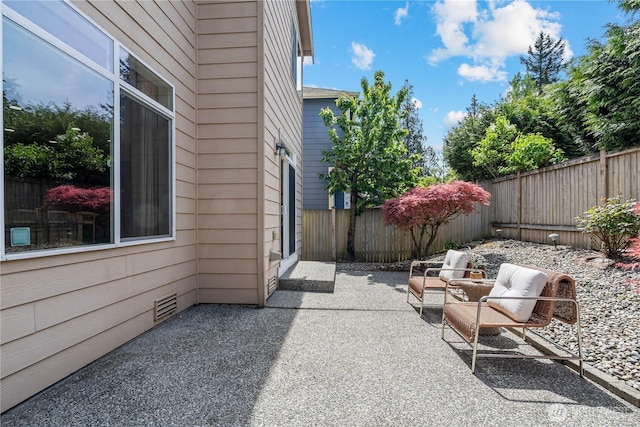 view of patio / terrace with a fenced backyard
