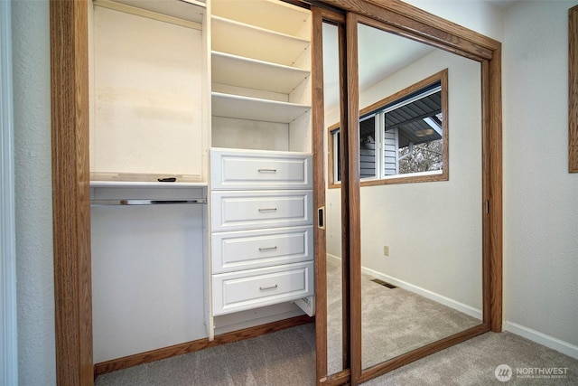 closet with visible vents