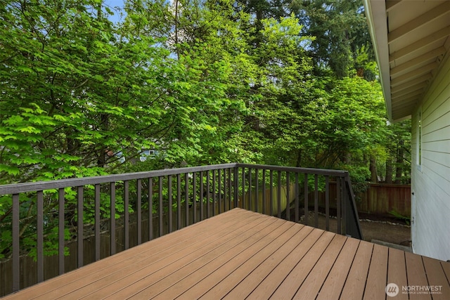 view of wooden deck