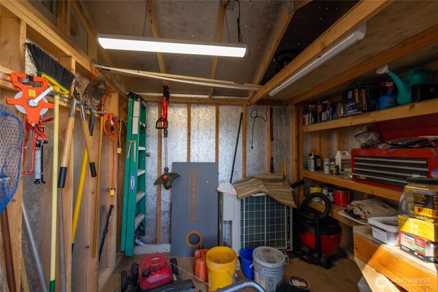 view of storage area