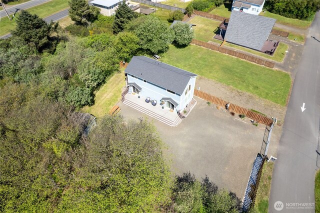 view from above of property