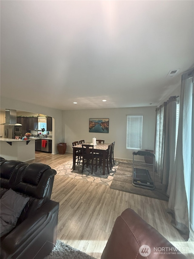 17510 80th Avenue Ct E, Puyallup, WA 98375 - living area with light wood finished floors, plenty of natural light, visible vents, and recessed lighting