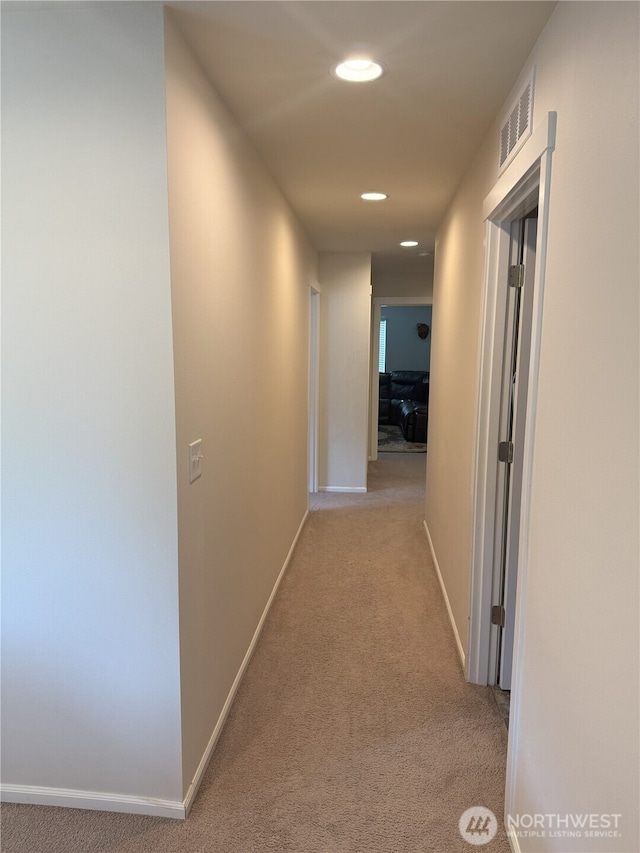 17510 80th Avenue Ct E, Puyallup, WA 98375 - hall with recessed lighting, visible vents, baseboards, and light carpet