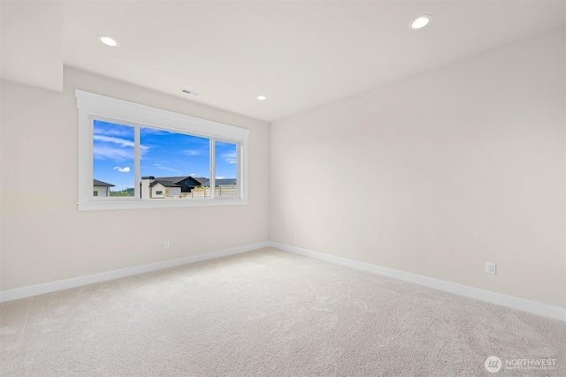 5411 Lonicera Dr, Blaine, WA 98230 - empty room with light carpet, recessed lighting, and baseboards