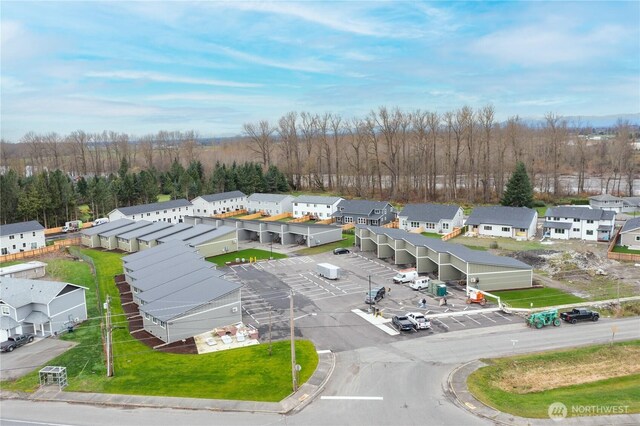 aerial view of residential area