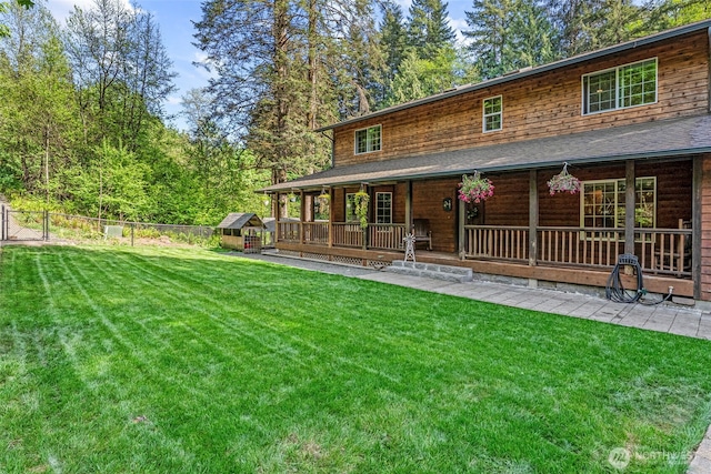 161 Mill Creek Rd, Longview, WA 98632 - back of property with a porch and an outbuilding