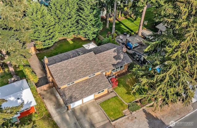 view from above of property