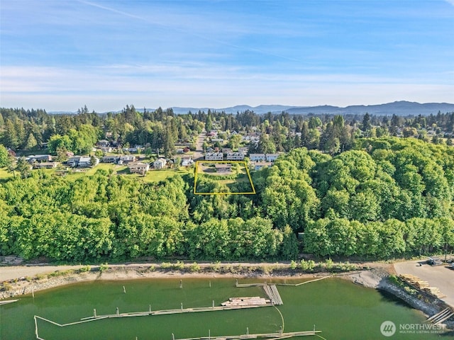 1038 Fairmount Ave, Shelton, WA 98584 - view of property location with property boundaries highlighted and a water and mountain view