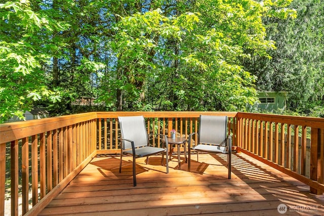 view of wooden terrace