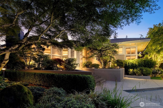 view of front of house with stucco siding