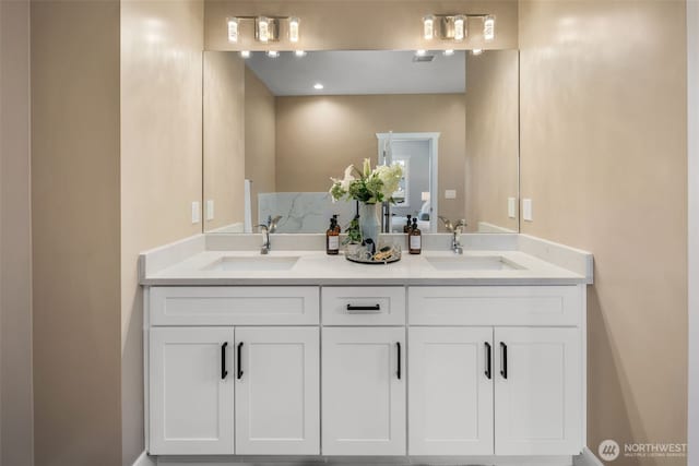 full bath with double vanity
