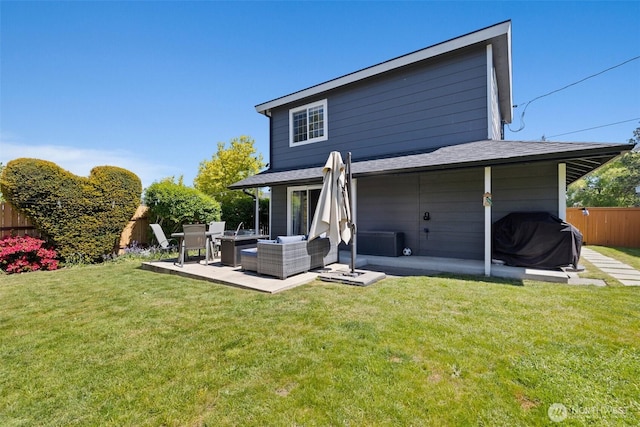 3342 Greenwood Ave W, University Place, WA 98466 - rear view of property with an outdoor hangout area and a patio area